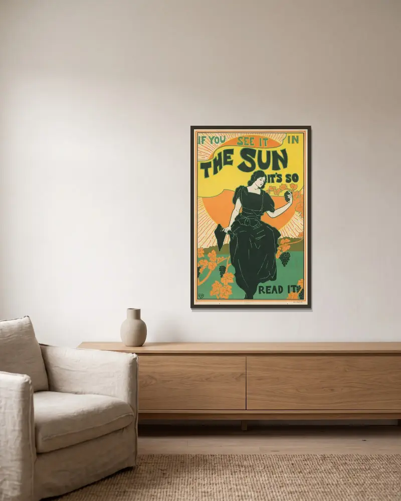 The Sun. If You See It in The Sun It’s So von Louis Rhead gerahmt an einer Wand