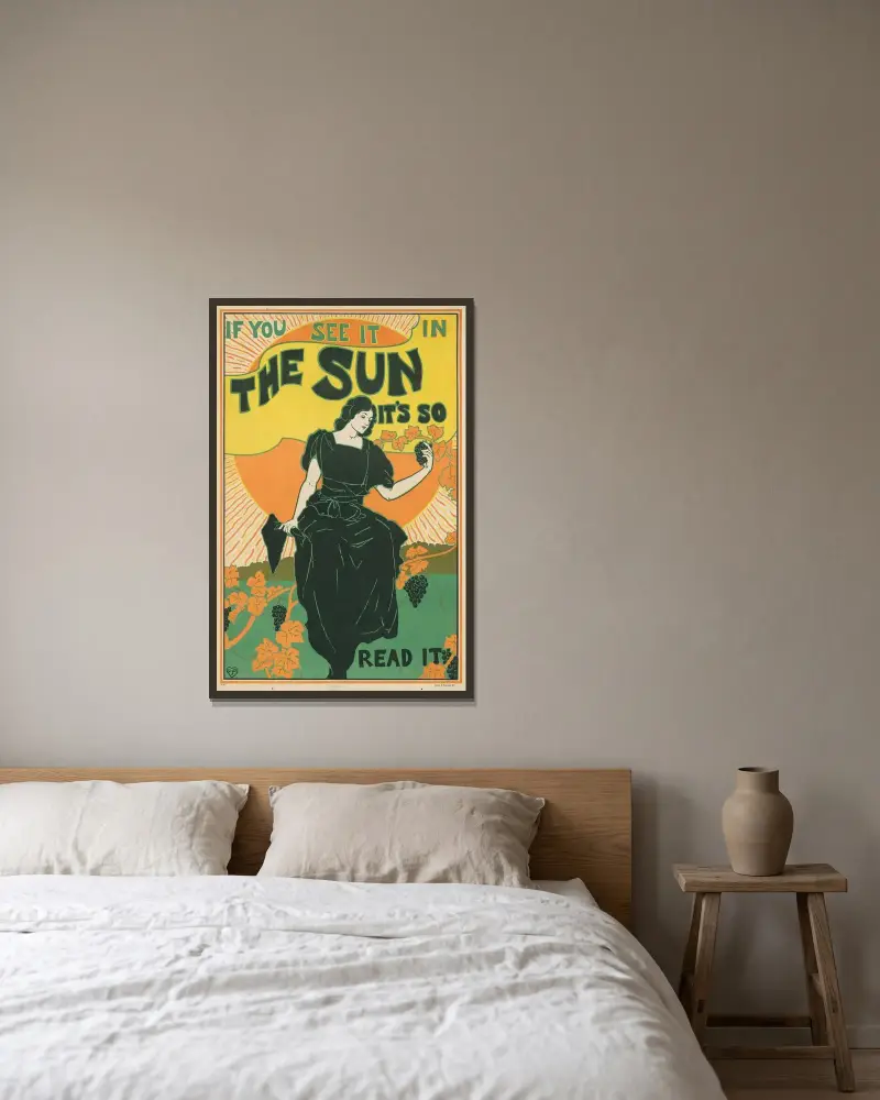The Sun. If You See It in The Sun It’s So von Louis Rhead gerahmt an einer Wand