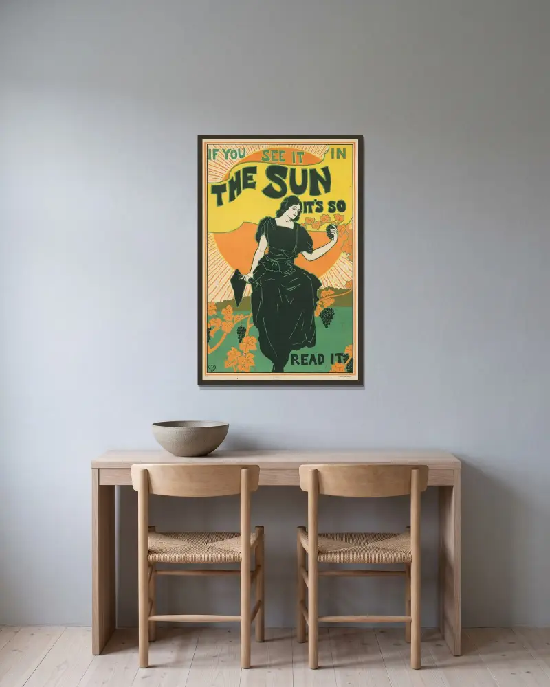 The Sun. If You See It in The Sun It’s So von Louis Rhead gerahmt an einer Wand