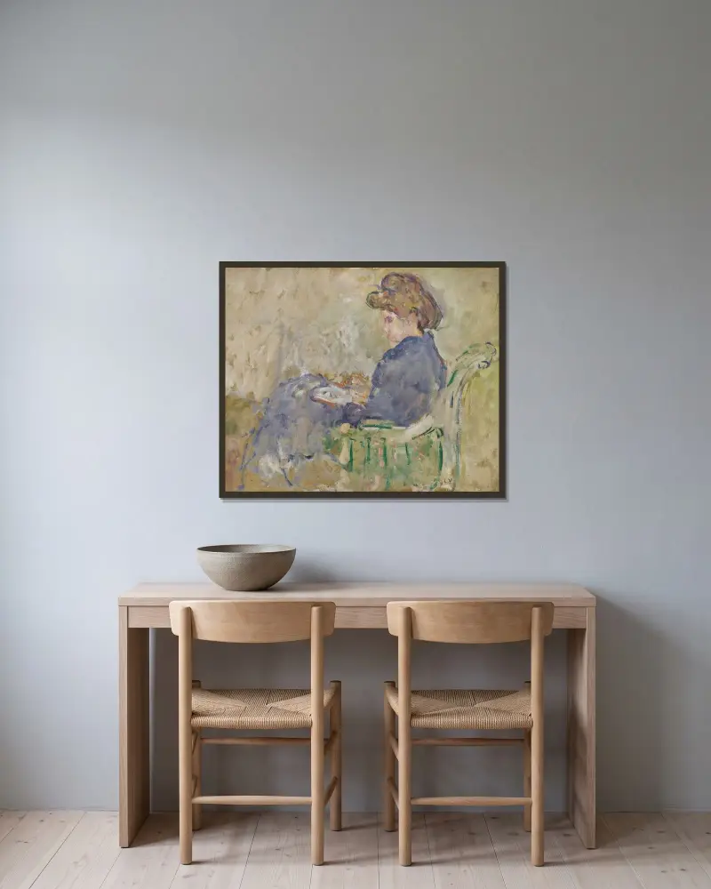 Sitzende Frau im Profil, Suzanne von Louis Valtat gerahmt an einer Wand