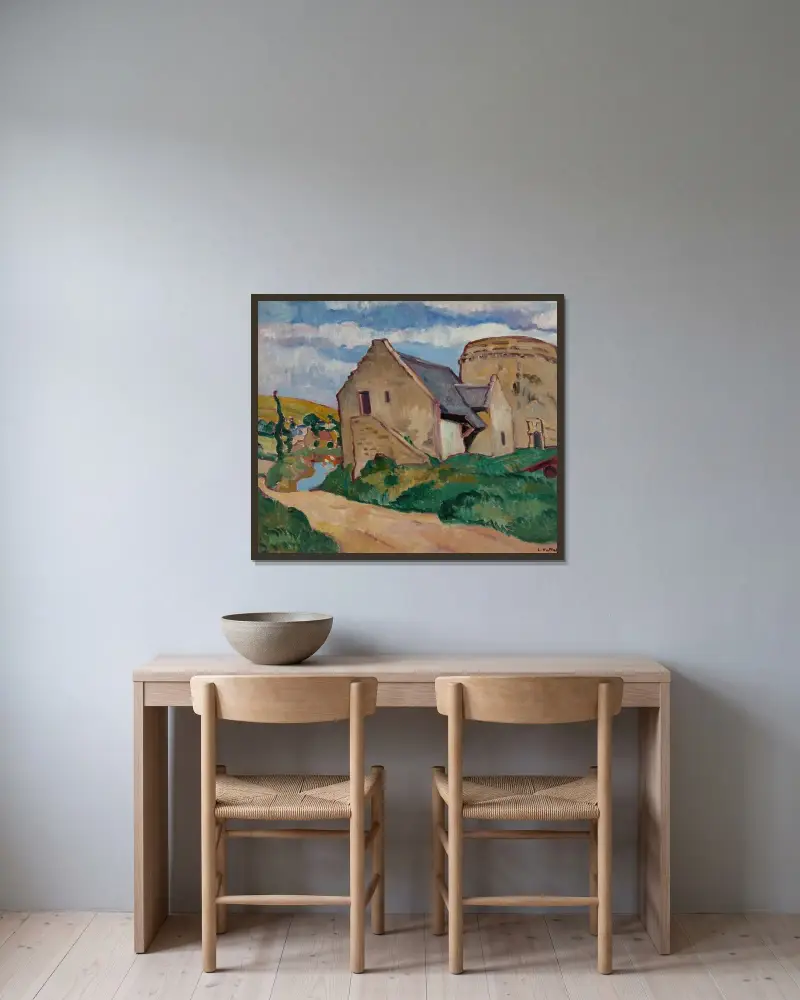 Tornet i Normandie av Louis Valtat inramad på en vägg