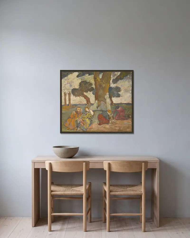 Die Eichen von Dodona von Louis Valtat gerahmt an einer Wand