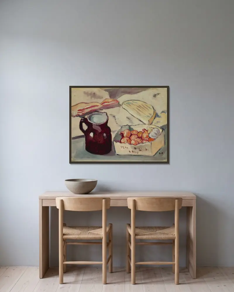 Stilleben av Louis Valtat inramad på en vägg