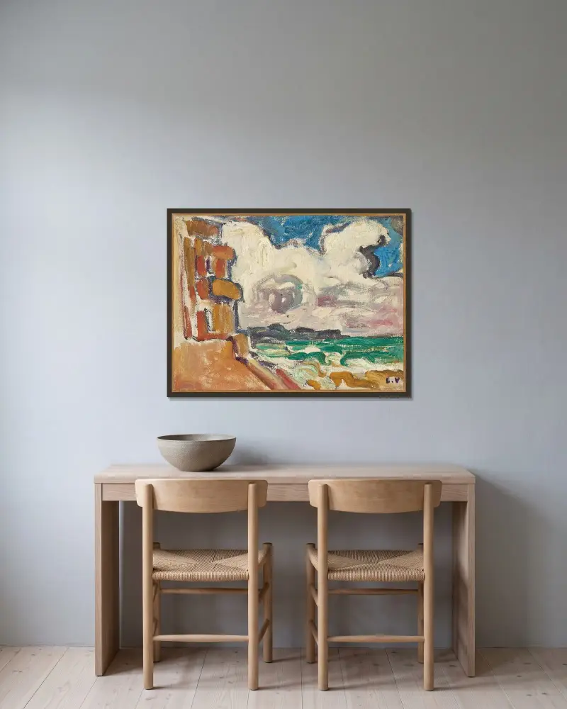 Normandie av Louis Valtat inramad på en vägg
