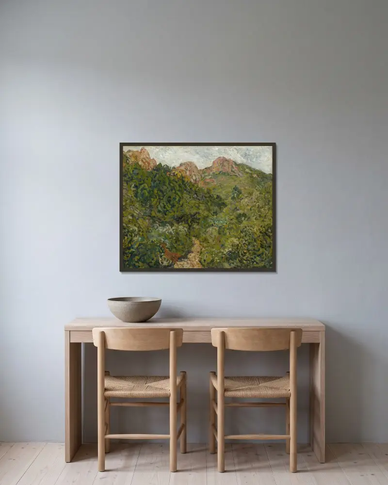 Landskap från Midi av Louis Valtat inramad på en vägg