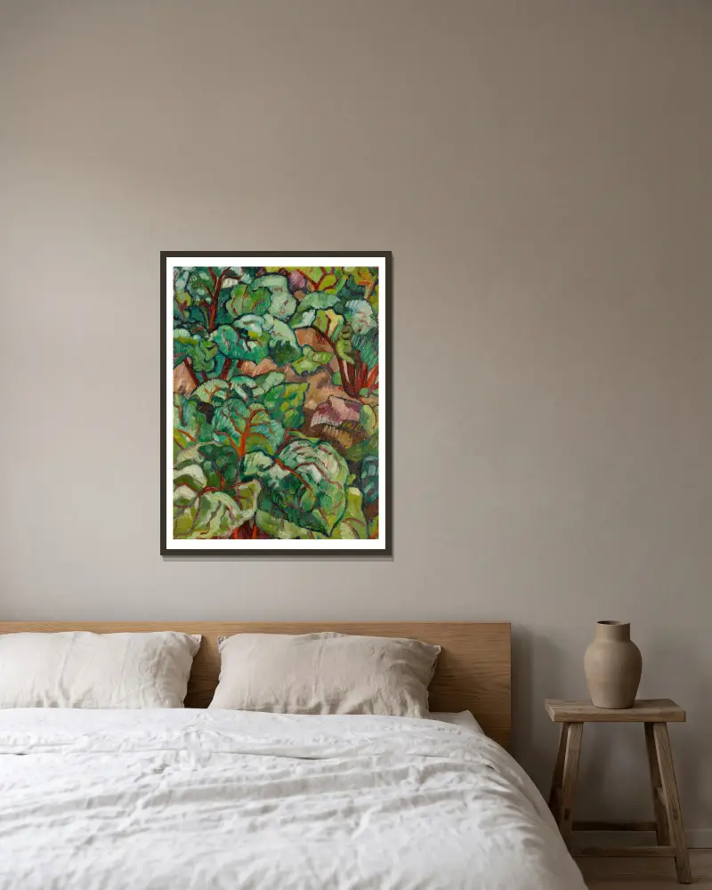 Grüne Pflanzen von Louis Valtat gerahmt an einer Wand