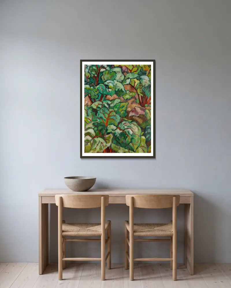 Grüne Pflanzen von Louis Valtat gerahmt an einer Wand