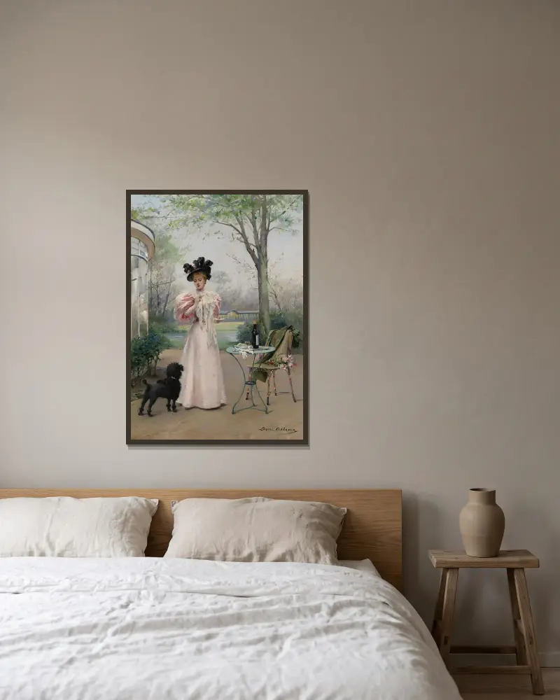 Eine treue Gefährtin von Louise Abbéma gerahmt an einer Wand
