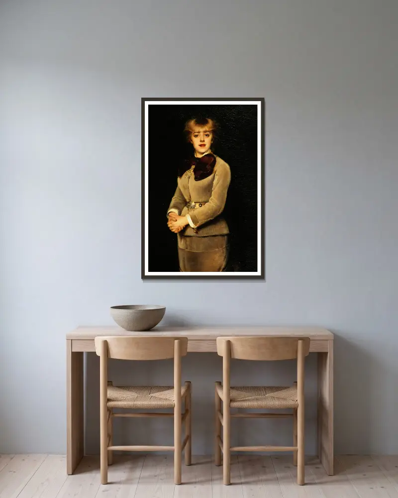 Porträt von Jeanne Samary von Louise Abbéma gerahmt an einer Wand