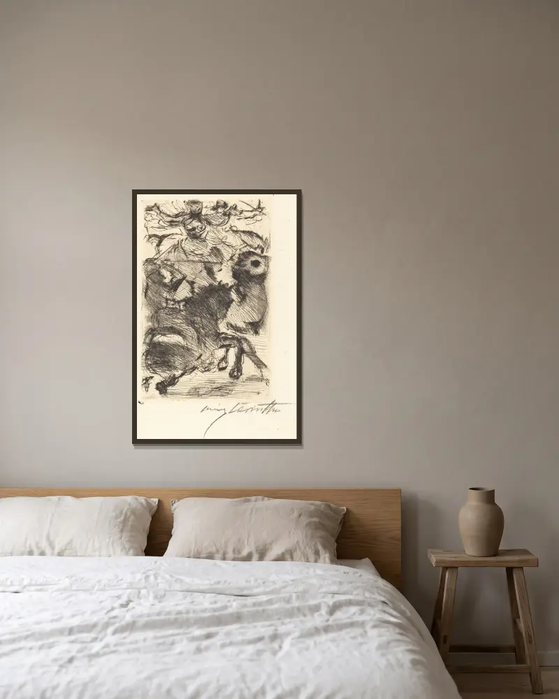 Adhba the Camel (Adhba die Kamelin) av Lovis Corinth inramad på en vägg