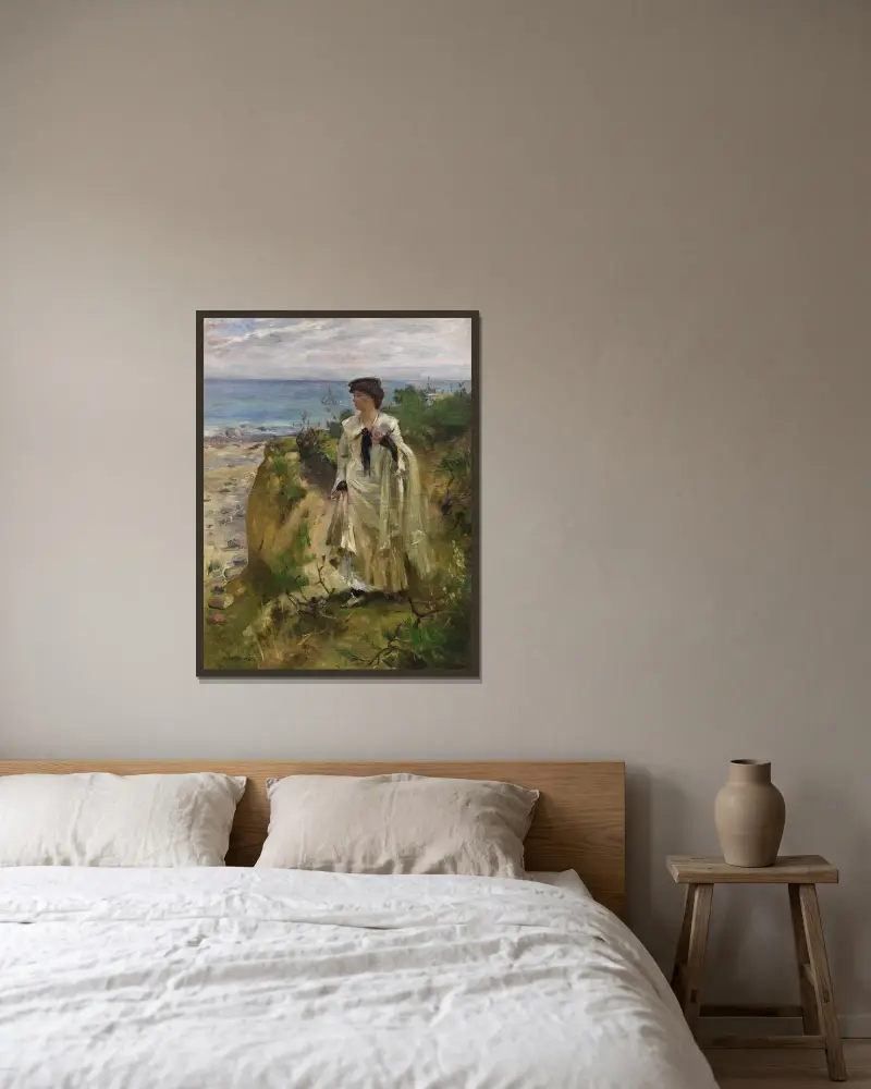 Am Ostseestrand von Lovis Corinth gerahmt an einer Wand