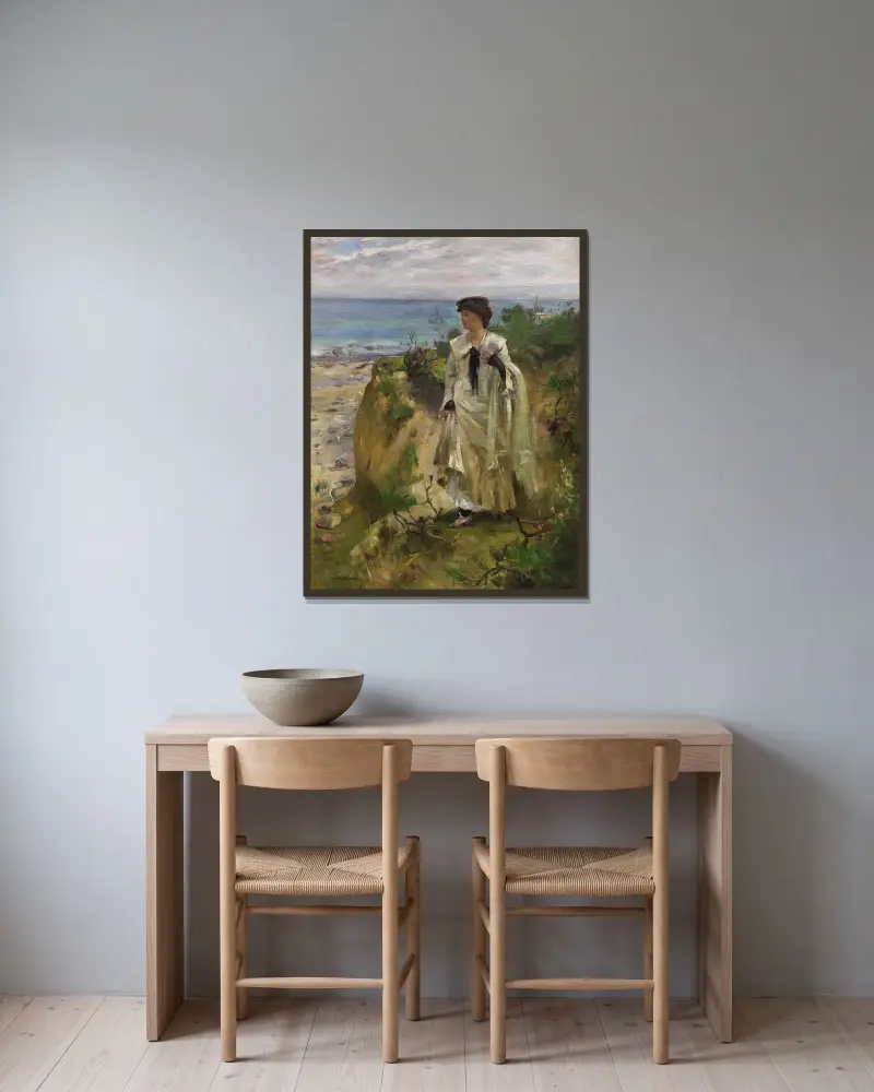 Am Ostseestrand von Lovis Corinth gerahmt an einer Wand