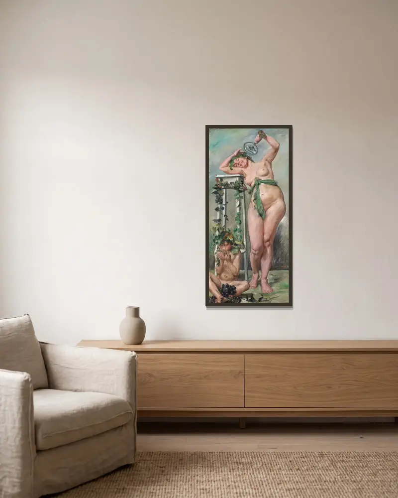 Bacchantin von Lovis Corinth gerahmt an einer Wand