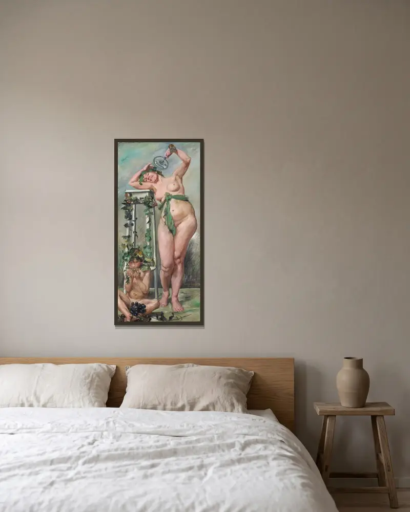 Bacchantin von Lovis Corinth gerahmt an einer Wand