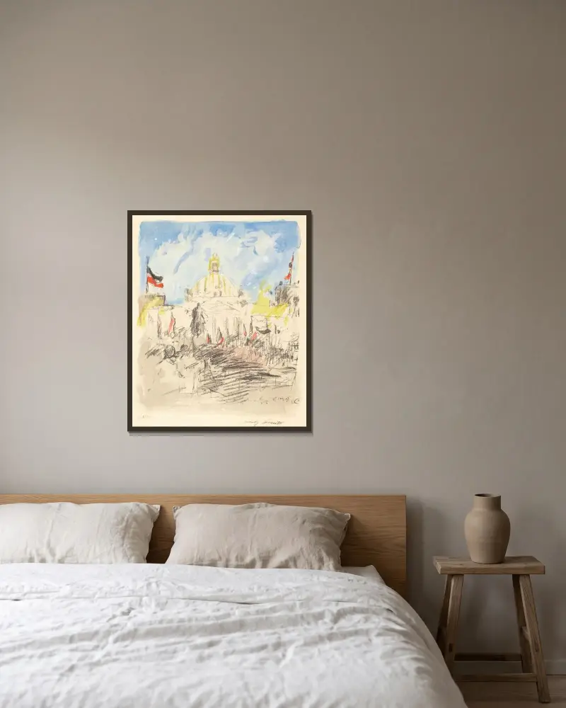 Bismarckfeier von Lovis Corinth gerahmt an einer Wand
