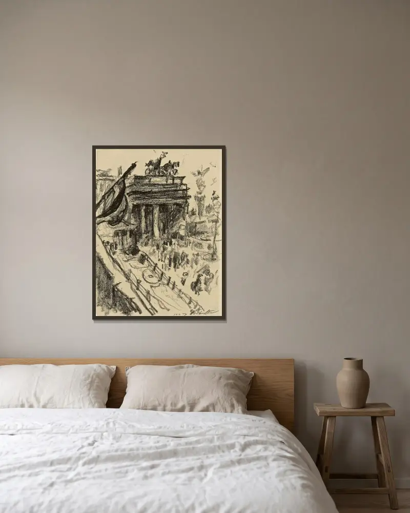 Brandenburger Tor av Lovis Corinth inramad på en vägg