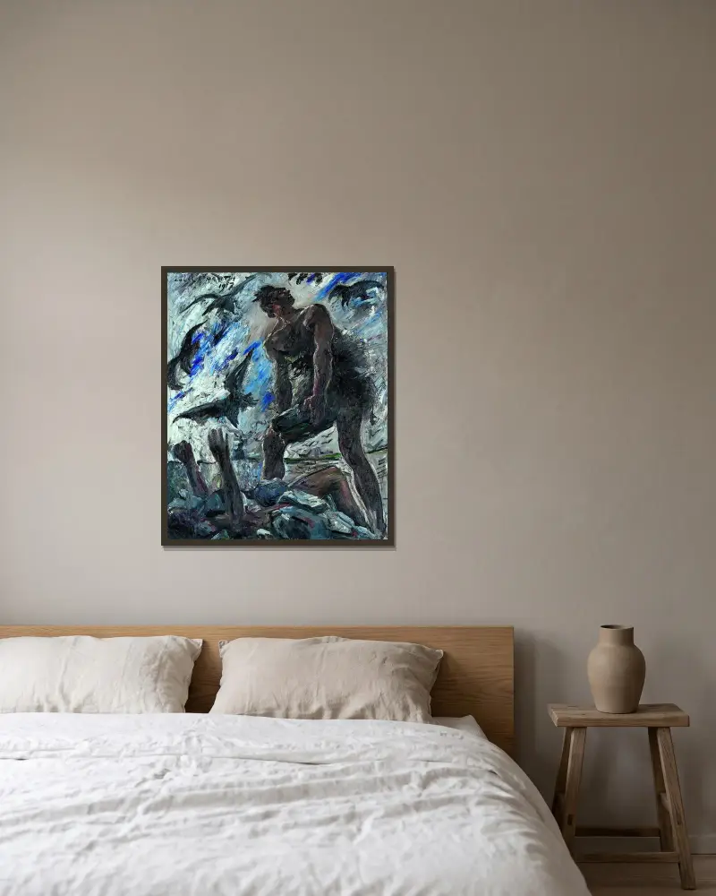 Cain von Lovis Corinth gerahmt an einer Wand
