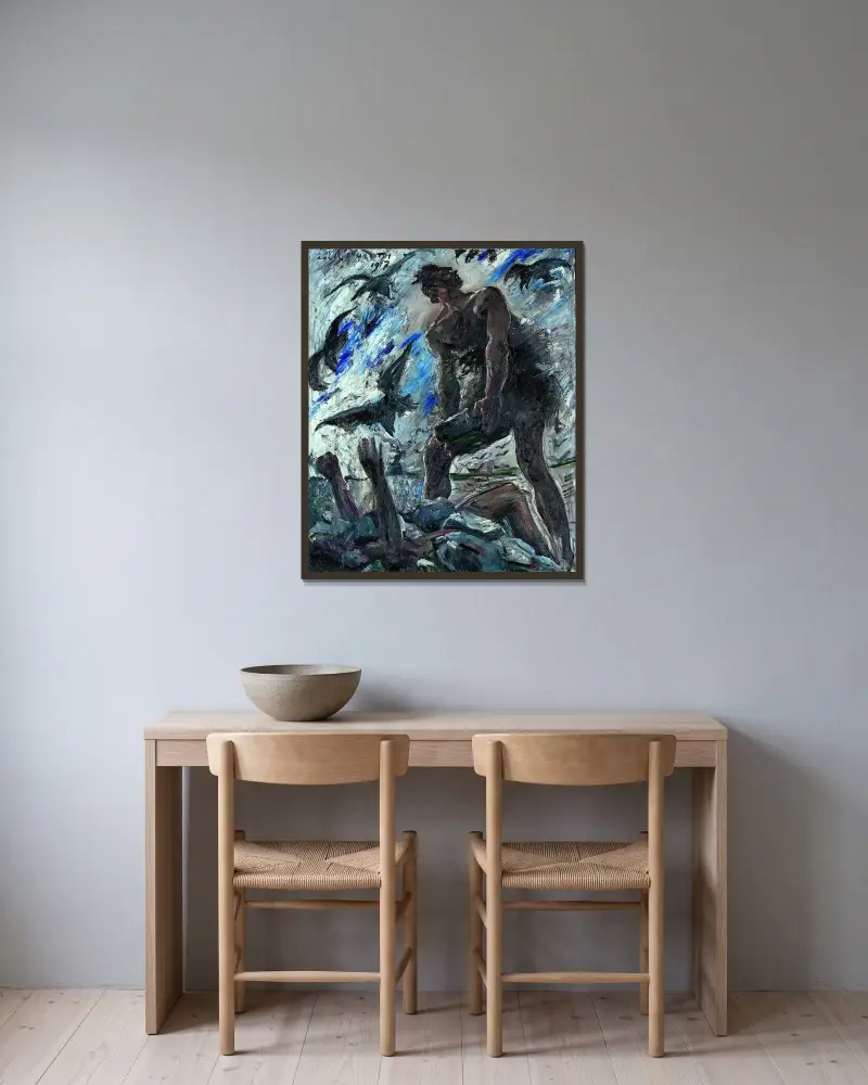 Cain von Lovis Corinth gerahmt an einer Wand