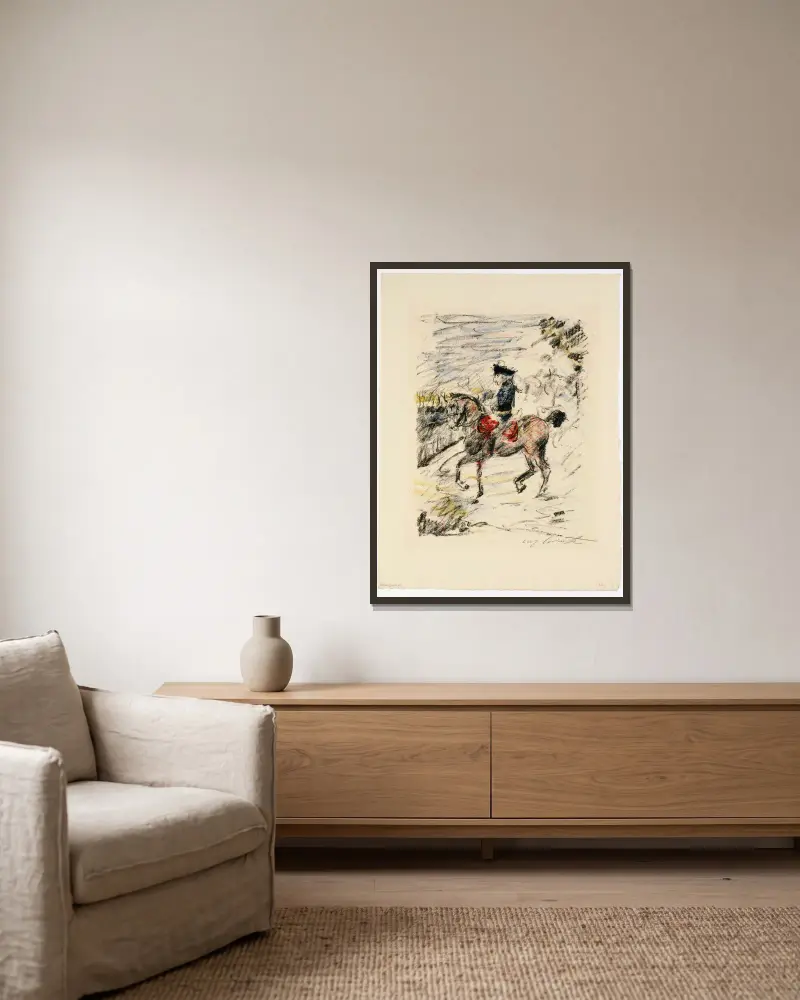 Parada wartownicza, Lovis Corinth w ramie na ścianie