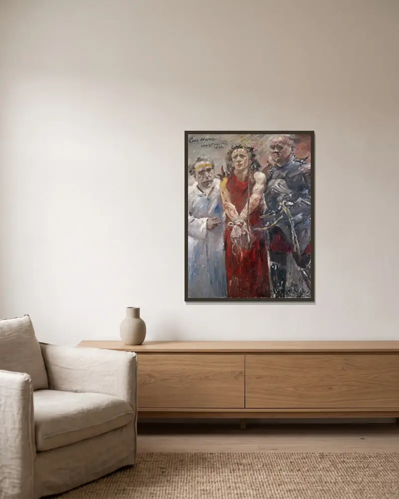 Ecce Homo, Lovis Corinth w ramie na ścianie