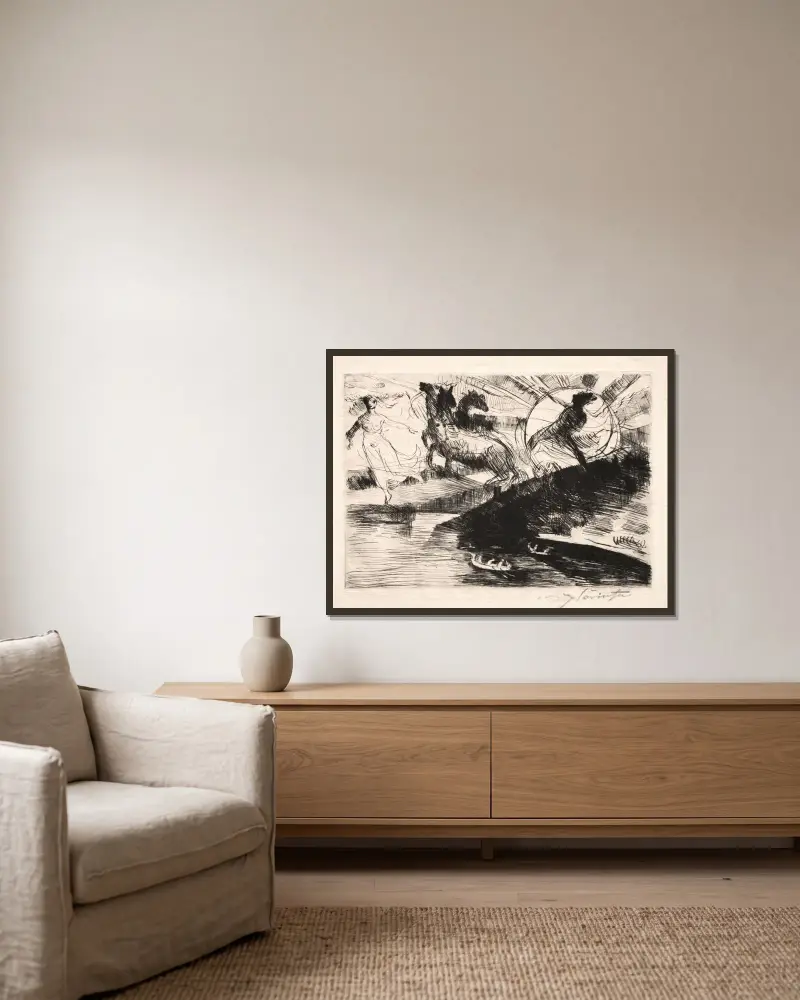 Helios von Lovis Corinth gerahmt an einer Wand