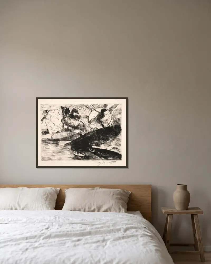 Helios von Lovis Corinth gerahmt an einer Wand