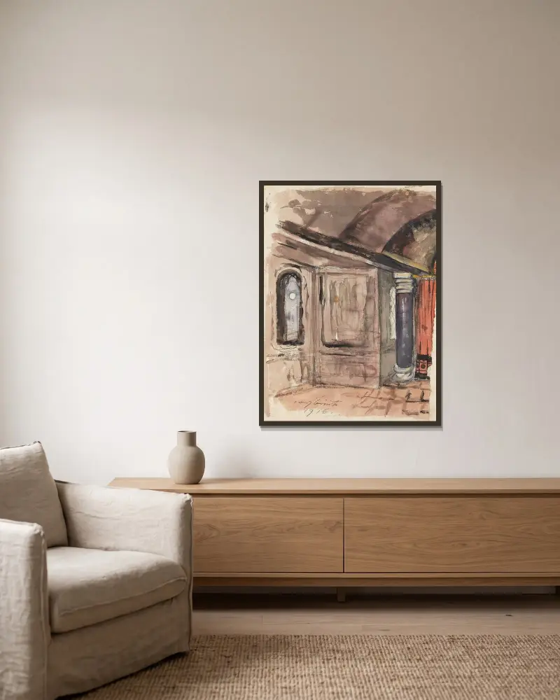 Interieur von Lovis Corinth gerahmt an einer Wand