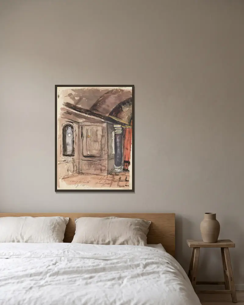 Interieur von Lovis Corinth gerahmt an einer Wand