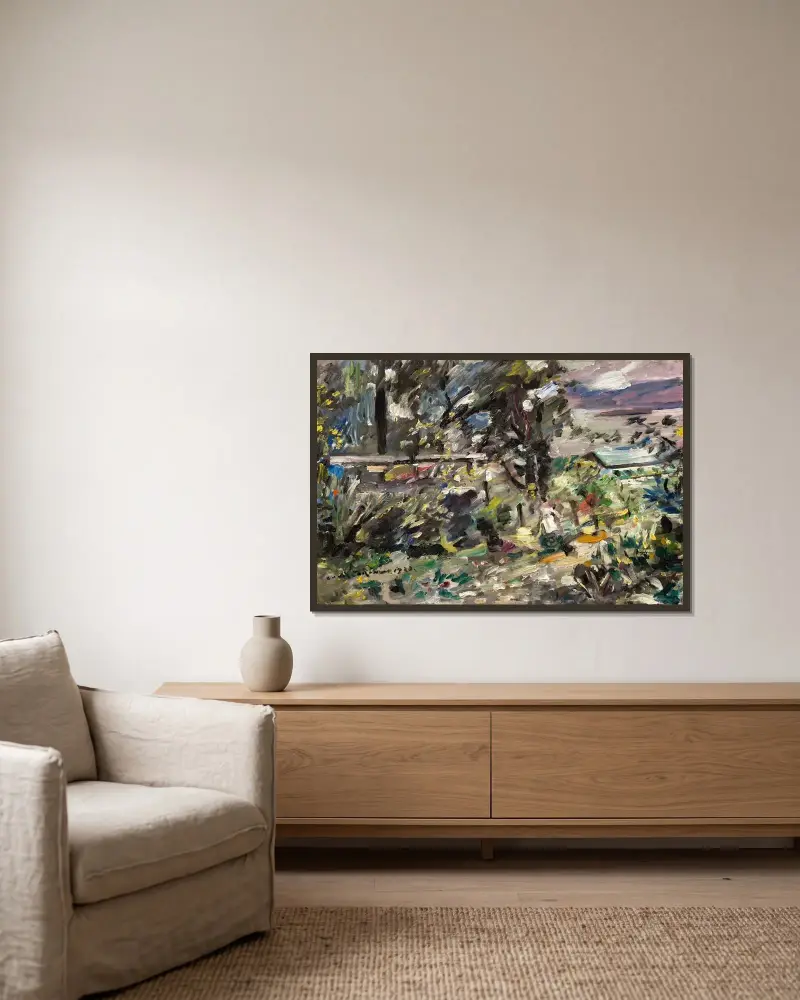Lake Walchen, Silver Path von Lovis Corinth gerahmt an einer Wand