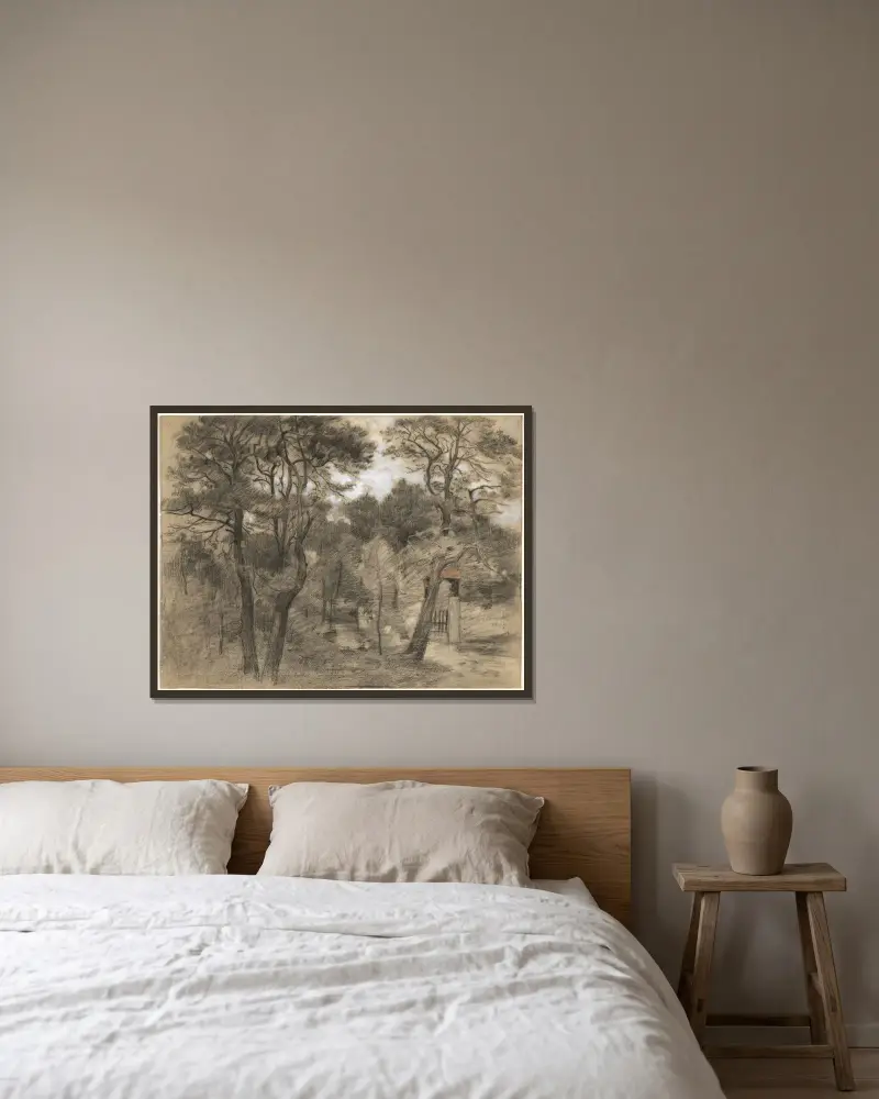 Landscape von Lovis Corinth gerahmt an einer Wand