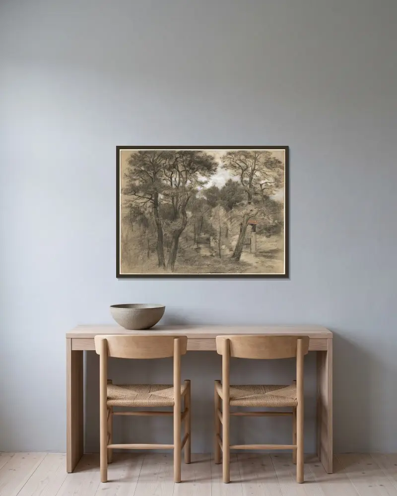 Landscape von Lovis Corinth gerahmt an einer Wand