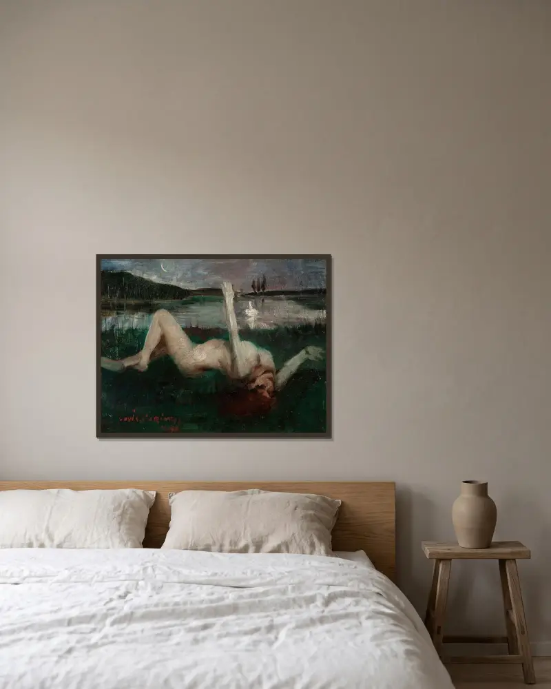 Leda von Lovis Corinth gerahmt an einer Wand