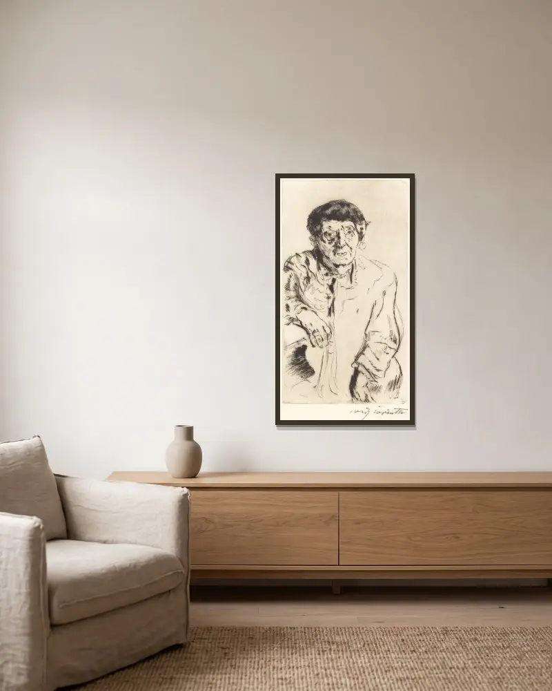Svärmodern av Lovis Corinth inramad på en vägg