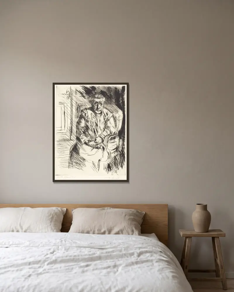 Svärmor (Bland korintierna) av Lovis Corinth inramad på en vägg