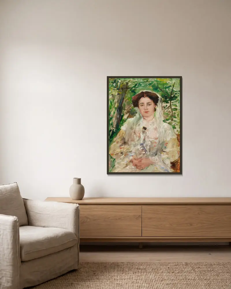 Paraphrase (Bildnis der Charlotte Berend) von Lovis Corinth gerahmt an einer Wand
