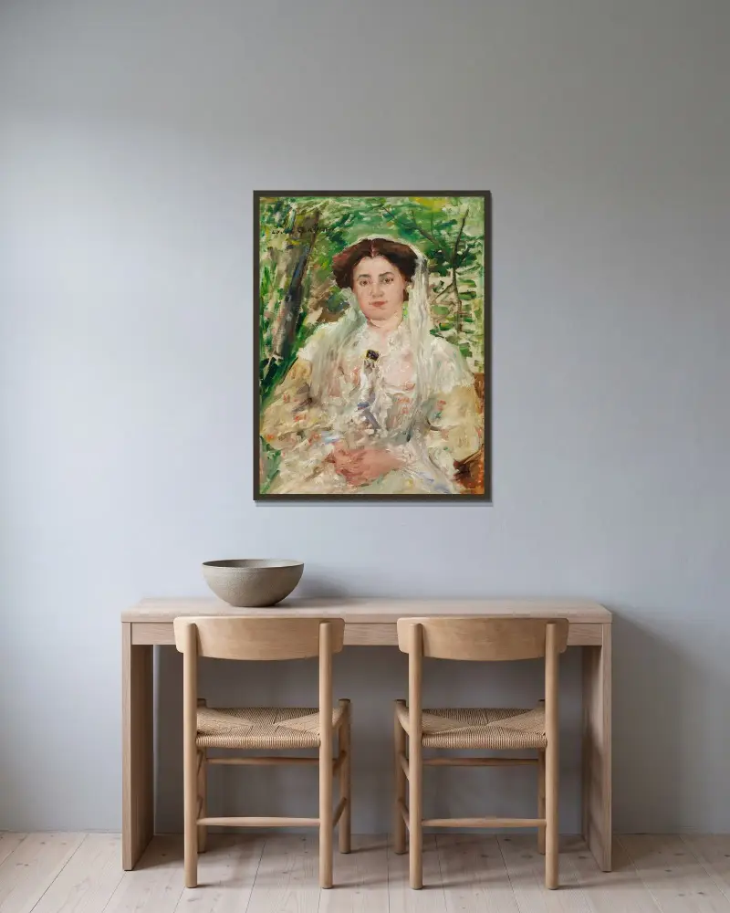 Paraphrase (Bildnis der Charlotte Berend) von Lovis Corinth gerahmt an einer Wand