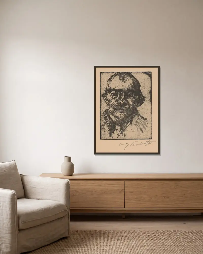 Self-Portrait von Lovis Corinth gerahmt an einer Wand