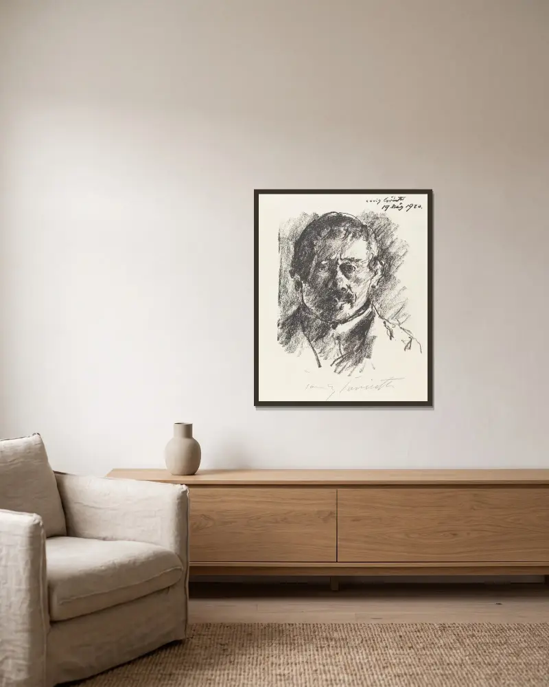 Self-Portrait (Selbstbildnis) von Lovis Corinth gerahmt an einer Wand