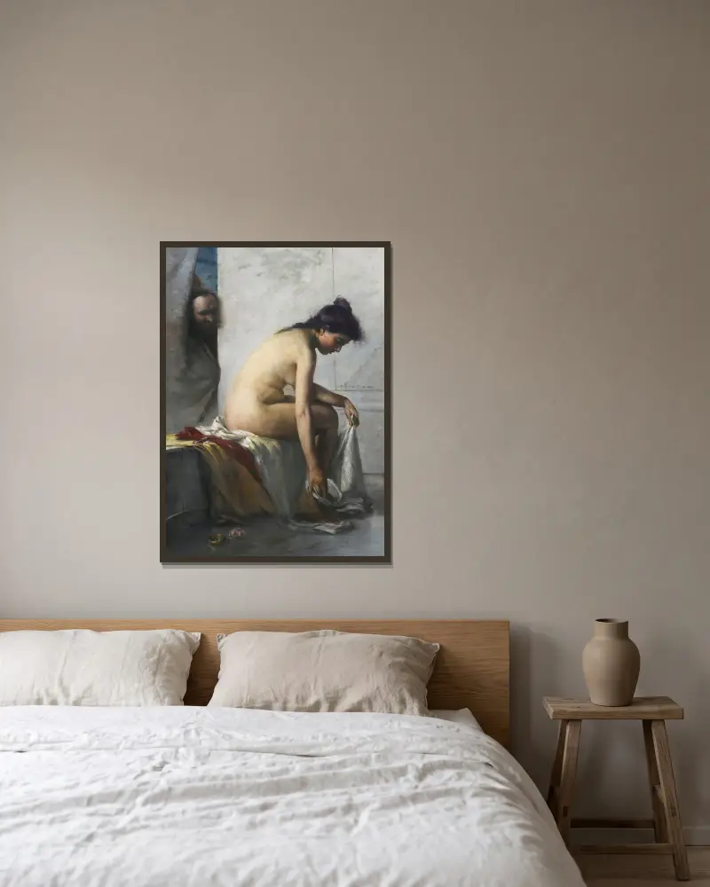 Susanna Im Bade von Lovis Corinth gerahmt an einer Wand