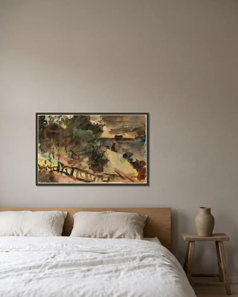 Walchensee von Lovis Corinth gerahmt an einer Wand