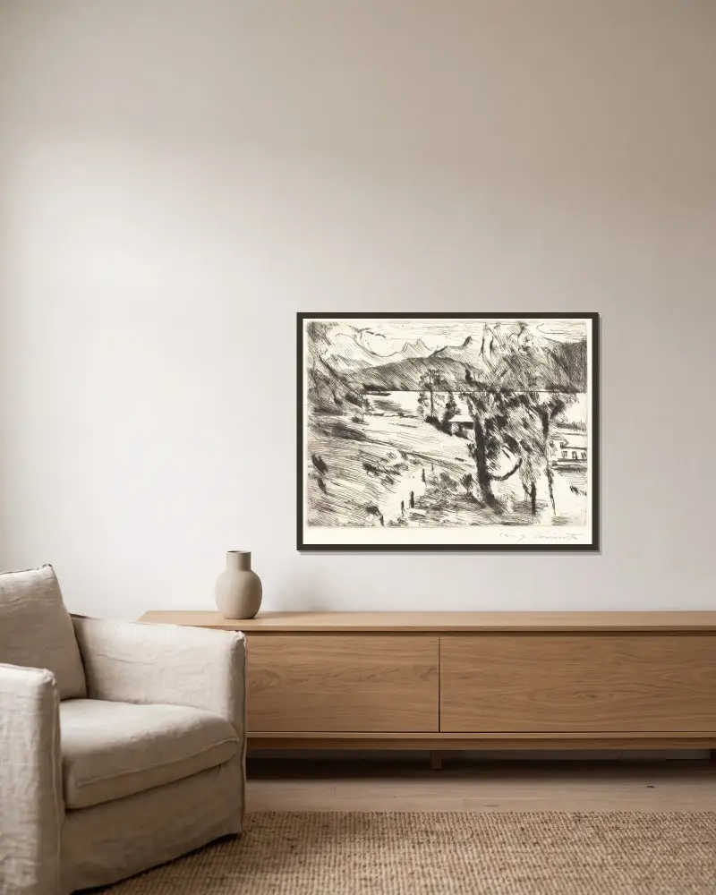 Walchensee Landscape von Lovis Corinth gerahmt an einer Wand