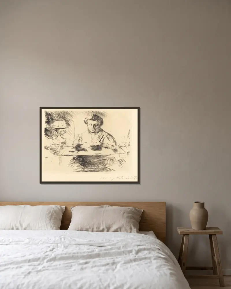 Die Gattin von Lovis Corinth gerahmt an einer Wand