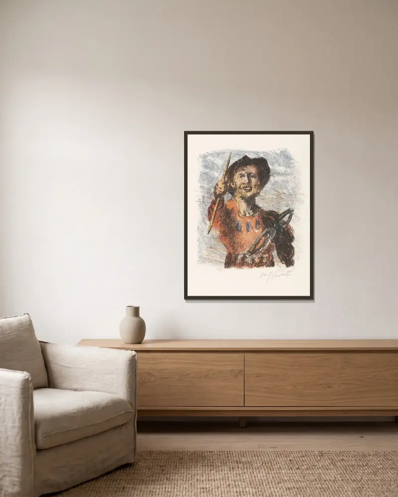 Wilhelm Tell von Lovis Corinth gerahmt an einer Wand