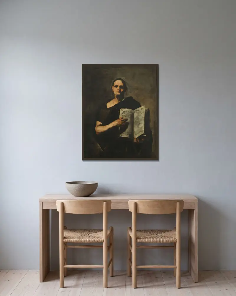 Ein Mathematiker von Luca Giordano gerahmt an einer Wand