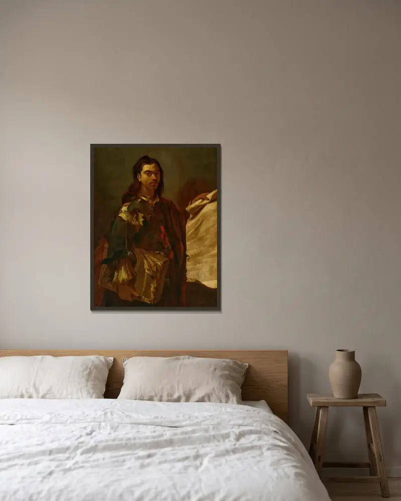Ein Philosoph von Luca Giordano gerahmt an einer Wand