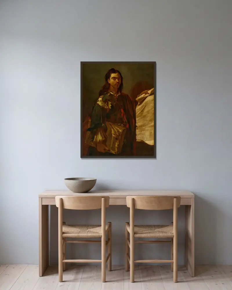 Ein Philosoph von Luca Giordano gerahmt an einer Wand