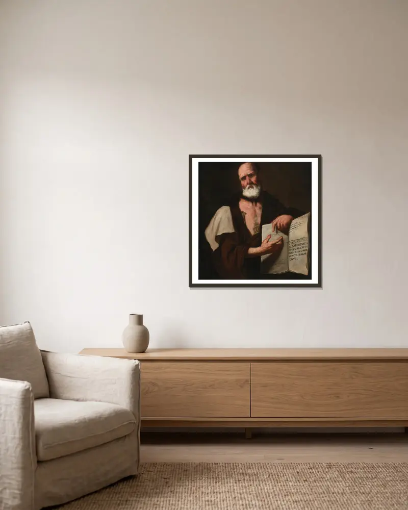 Aristotelés, Luca Giordano v rámu na stěně