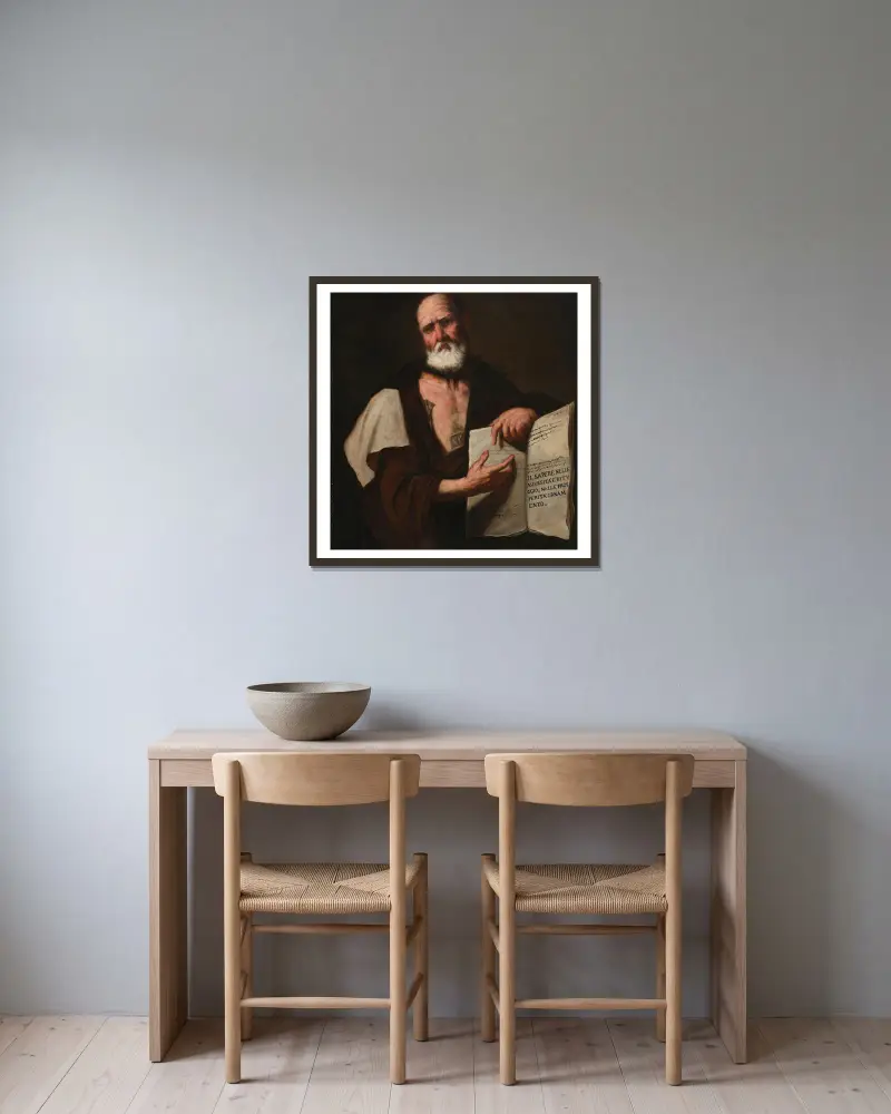 Aristotelés, Luca Giordano v rámu na stěně
