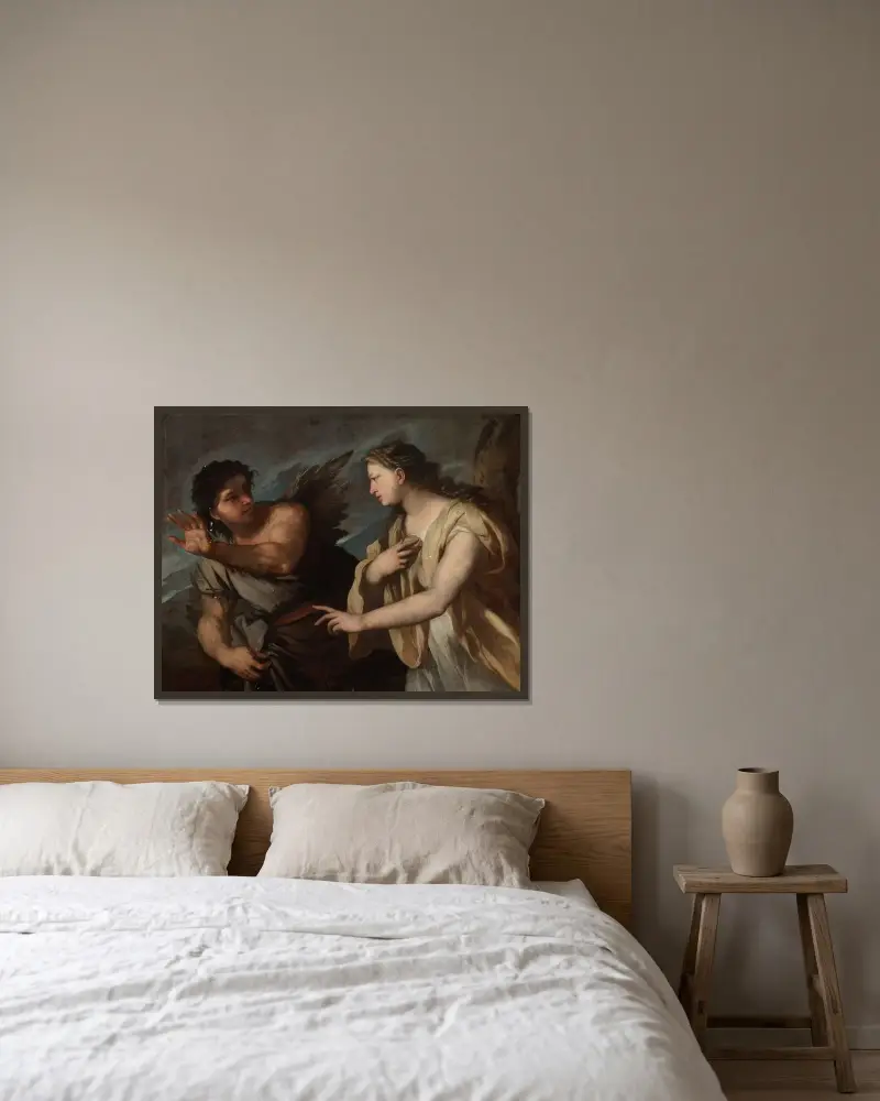 Picus a Kirké, Luca Giordano v rámu na stěně