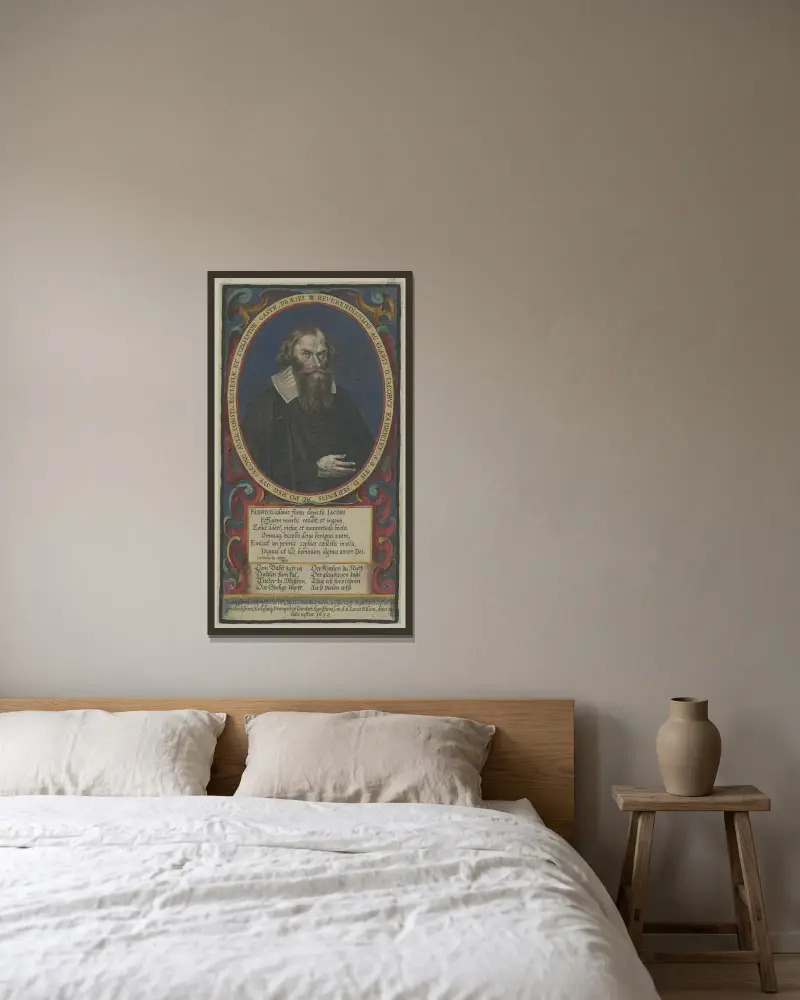 Jakob Fabricius von Lucas Kilian gerahmt an einer Wand